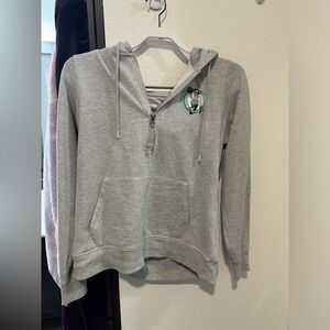 Women’s Celtics zip hoodie gray